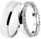 DOOSTI Trauringe/Partnerringe CROWN Silber 925 rhodiniert – inkl. Gratis Gravur