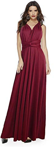 RKWEI Damen Kleider Ladies Sexy Long Dress Women Bridesmaid Formal Multi Way Wrap Convertible Infinity Maxi Dress Party Bandage Dresses -Color_3_S