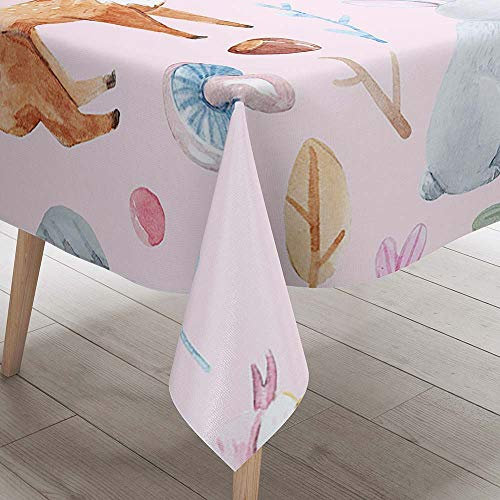 DOTBUY 3D Tischdecke Abwaschbar, Wasserabweisende Tischdecke Rechteckig Abwischbare Wachstuch für Desktop Dekorative Tuch Hotel Bankett Party Garten (Dschungel,140x260cm)