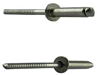 4 X 8 mm (50 Stück) Blindniet mit Flachkopf - Edelstahl VA A2 V2A - Blind-nieten - Popnieten rostfrei DIN 7337 - ISO 15983 | AGBERG