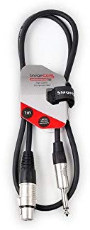StageCore 6.35mm Mono Jack Plug to Female XLR Cable 1.0m