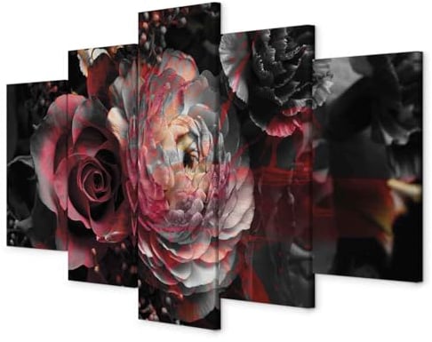 murando Akustikbild 225x112 cm Bilder miit Akustikschaumstoff Hochleistungsschallabsorber Schallschutz Leinwandbild XXL 5 tlg Wandbild b-C-0665-b-m