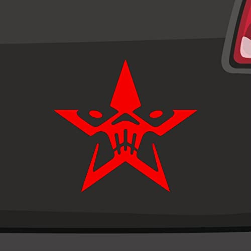 Schädel Stern Aufkleber -6 Größen 21 Farben- Totenkopf Jolly Roger USA Halloween