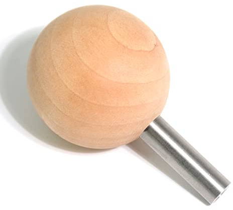 UPTTHOW Hilfswerkzeug zum Befestigen von Sicherheitsaugen und Unterlegscheiben, Puppenaugen und Nasen für Amigurumi, Bärenaugen Fix Installieren Utensil für DIY Handwerk Häkeln Herstellung Zubehör | 1 Stück, Holz und Edelstahl, Fingerschoner, Puppenaugen und Nasen für Amigurumi, Puppen-DIY-Installationswerkzeug