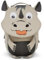 Affenzahn Kleiner Freund Kindergarten-Rucksack für 1-3 Jährige Ergonomisch Reflektierend Ziehzunge mit Namensschild Nashorn - Beige