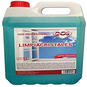 QOS. Limpiacristales secado rápido antivaho aporta brillo y no deja huella. Garrafa de 5 L