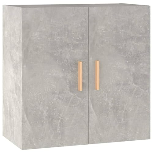 vidaXL Wandschrank Hängeschrank Lagerschrank Bücherschrank Schrank Aufbewahrungsschrank Wohnzimmer Schlafzimmer Betongrau 60x30x60cm Holzwerkstoff