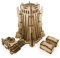 Pwork Wargames Power Plant - escenografía de Planta de energía para miniaturas en Escala 28mm / 35mm - miniaturas de Mesa wargame 3D escenografía Terreno - MDF 3mm