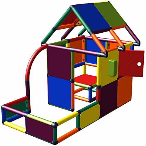 Move and stic Spielhaus Jona mit Telefon und Fenster Kletterhaus Versteck Adventure House Multicolor 6621