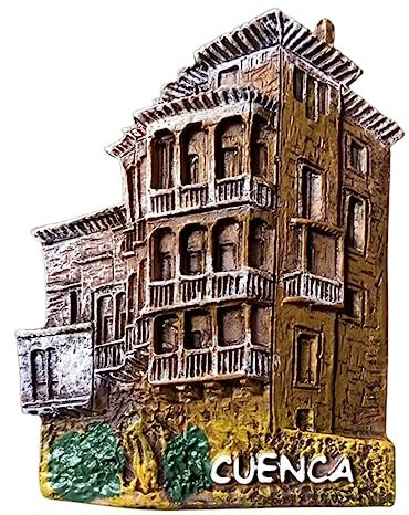 Cuenca España - Imán para nevera con diseño de casa residencial, recuerdo de viaje, 3D, decoración magnética para nevera, colección artesanal