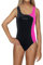 sesto senso Costume da Bagno Ragazza Sportivo Costume Intero Opaco Bimba Nero e Rosa 164 BW690 Black Pink