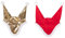 netproshop Pferde Winter-Weihnachtsmütze Ohrhaube Santa Rot oder Gold, Groesse:Pony, Farbe:Rot