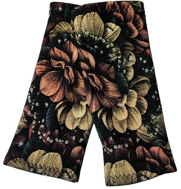 Britta Meier Armstulpen/Pulswärmer (Alpenfleece) in wunderschönen Motiven für Damen aus meiner Nähwerkstatt in Ostfriesland. (Dark-Flower)