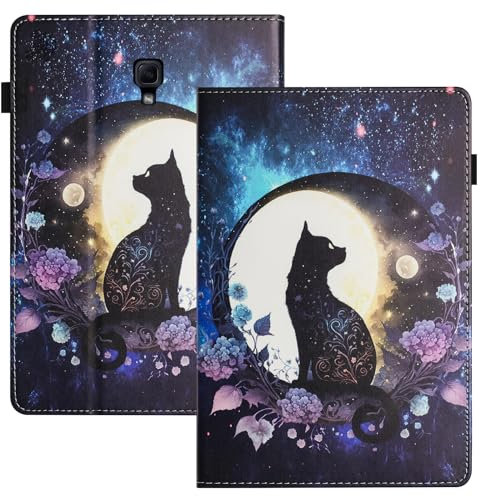 LSPCASA Protettiva Case Per Samsung Galaxy Tab A 10.5 SM-T590/T595 PU+TPU Materiale Cover Samsung Galaxy Tab A 10.5 Con Slot Per Carte Custodia Samsung Galaxy Tab A 10.5 Gatto