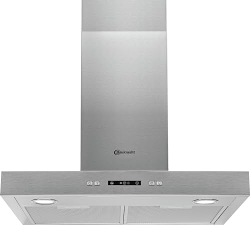 Bauknecht RBHBS 63 LL IX Dunstabzugshaube/ 60 cm/Abluft- oder Umluftbetrieb/Leistungsstarker Lüftermotor/Energieeffizienz B/Beleuchtung LED 2x2.5 Watt/Timerfunktion/Smart Home Integration