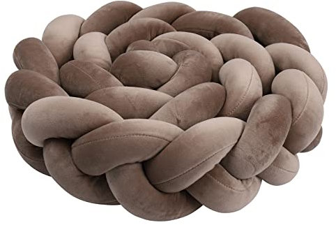 Geflochten Knotenkissen für Wohndekoration (Braun 56,200cm)