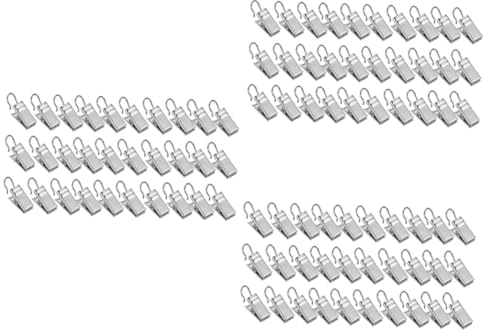 ABOOFAN 90 STK Fotoclips Duschvorhang Clip Vorhang Clip Sockenclip Haken Kleiderbügel Clips Gardinenclip Edelstahl Luftballons Fallen Zubehör Zapfenhaken Metall Clip Für Duschvorhang