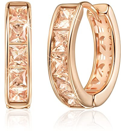 Linawe Gelbe Kleine Creolen, Ohrringe Rosegold Schmuck, Helix Piercings Piercing Ohr Ohrstecker Damen, Ohrhänger Jewelry Damenohrringe Hypoallergene Ohringe, Mini Creolen