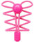 Stepace Cordones Elasticos, 2 Pares Cordones Elasticos Zapatillas Deporte, Cordones Zapatos Ajustables sin Atar para Adultos y niños Rosa neón Blanco