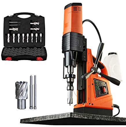 1500W MD60 Magnetic Drill Press, 2-3/8 Inch (60mm) TCT Annular Boring Dia. 15000N Magnetic Force Magnetic Drilling System