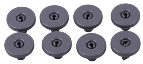 Homoyoyo 8 Piezas Ruedas lavavajillas accesorios para lavavajillas rueda inferior de la cesta rueda inferior del cesto para lavavajillas rodillo cesta inferior Grey