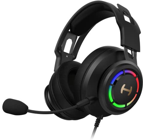 Edifier 7.1 Hi-Res Sound PC Gaming Headset Weird USB Over-Ear Headphone Noise Cancelling Mic RGB Light for PC PS4 Laptop Mac Desktop