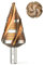 Bestwork Four Spiral Flute Step Drill Bit Set, 7/8 - 1-3/8(12 Step Size) Unibit Step Drill Bits, 3/8 Hex Shank Step Bits for Metal Aluminum, Wood, Plastic (19 Size)