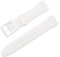 MAMA'S PEARL Bracelet De Montre En Silicone Étanche, Adapté For Swatch, En Caoutchouc Souple, For Hommes Et Femmes, Remplacement, 16/17/19/20mm, Accessoires(White,16mm)