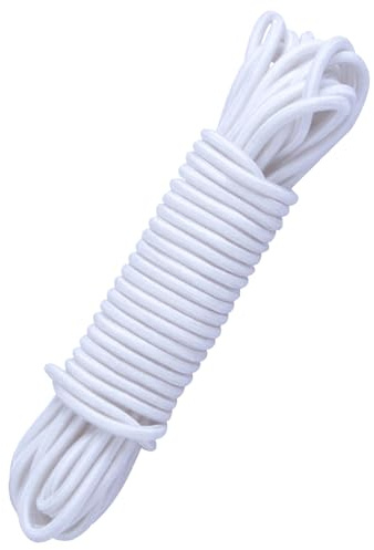 Bungee Cord White 6mm X 12M, Heavy Duty Elastic Shock Cord Nylon Stretch String Bungee Rope Elastic Rope for Luggage, Camping, Kayak, Tie Downs (White, 6mm x 12M)