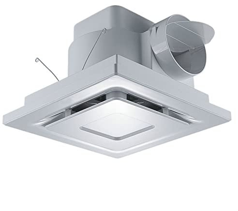 10 Square Integrated Ceiling Ventilation Fan for Bathroom Kitchen Office Large Air Volume Silent Exhaust Fan with Extractor Vent 300 * 300mm