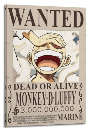 GBHEVEWV One Piece Wanted Anime-Poster, 9, dekoratives Gemälde, Leinwand, Wandposter und Kunstdruck, moderne Familienschlafzimmer-Dekoration, Poster, 20 x 30 cm