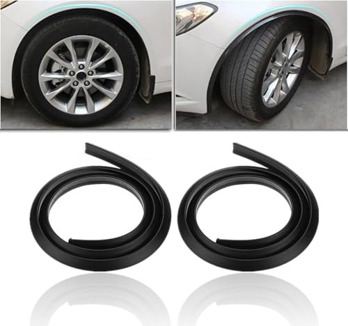 WHLXQ 2 Stück Auto Radlauf Schutz für Mitsubishi Space Star 2.GEN 2.gen, Kotflügel für Radlauf, Auto Rad Augenbrauen Bogen Trim Lippen Streifen,A/Black