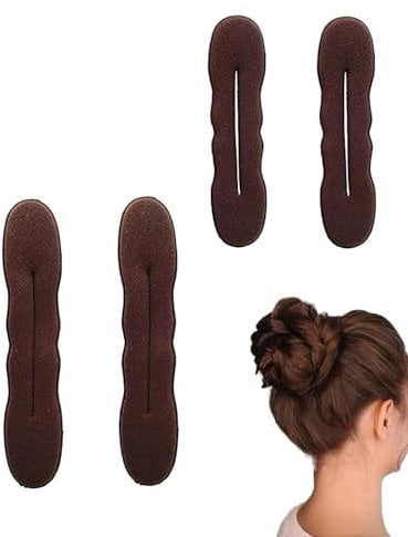 TPZORJX 4-teiliger magischer Haarknotenmacher, verbesserte Haarspange, Schwammspange, Donut-Haarschmuckwerkzeug