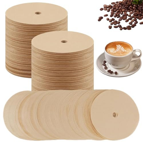 Percolateurs Filtres de café, 300 pcs 300pcs 300pcs Filtres de café en papier pâte à pâte en bois non blanchies pour percolateurs, pot de percolateur en toute sécurité avec trou, jetable