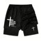 Generisch Pantalones cortos para hombre, zapatillas de correr para hombre, fitness, entrenamiento, pantalones cortos de moda con doble forro para adultos: para actividades de fitness y ocio
