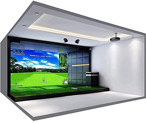 Indoor-Golfsimulator für den privaten und gewerblichen Gebrauch, HD-Schlagbildschirm inklusive, kompatibel mit allen Startmonitoren für effektives Training