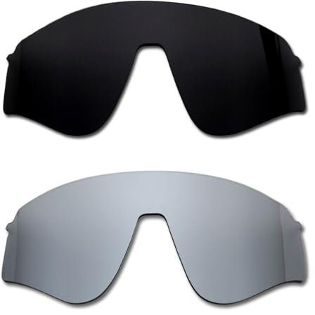 SOODASE Für Oakley Sutro Lite Sweep Sonnenbrille Schwarz/Silber 2 Paar Polarisiert Ersatzlinsen