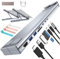 8-in-1 USB-C Laptop Stand,Laptop Stand with 4K HDMI,Portable Adjustable Laptops Docking Station Stands,Type C Hubs Adapter,Universal for Office,Corporate Desks,Cafe,Home
