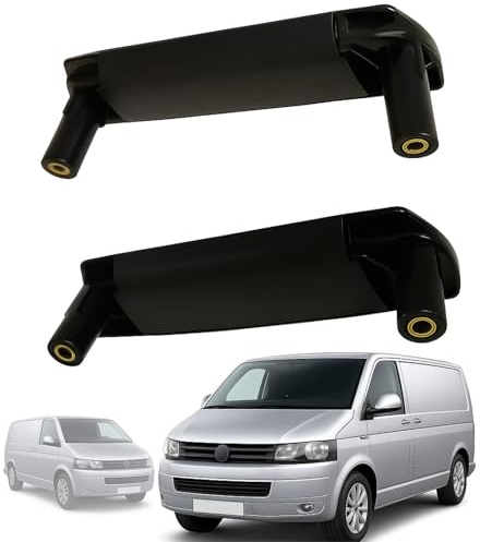 Yurefax Car Interior Door Handle for VW T5 Transporter 2003 2004 2005 2006 2007 2008 2009 Black Left and Right Interior Door Handle Pull Trim Replacement Accessories