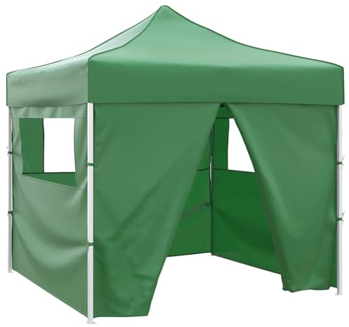 vidaXL Party-Zelt Grün 291 x 291 x 315 cm Oxford-Stoff, Garten und Terrasse, modernes Party-Zelt, schnell aufzustellen, tragbarer Sonnenschutz für Outdoor-Events