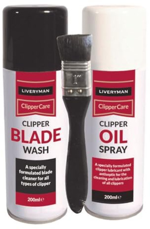 Liveryman Clipper Care Kit Clipper Blade Wash, Oil & Brush