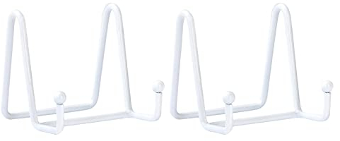 HCHLQLZ White Decorative plate stand Holder Picture Frame stand Easel Display stand