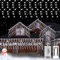 Christmas Icicle Lights Battery Operated White String Outdoor with Remote,Timer,Dimmable 8 Modes,Waterproof, 4x1m 200 LED Curtain Fairy Window Light for Eave Bedroom Window Wedding Garden House Decor