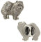Art-Dog Unikate Silber Hund Anstecknadel - Versilbert Handmade - Broschen Frauen - Lustige Pins - Silber Brosche Schmuck - Chow-Chow – 1,9x2,3x4cm