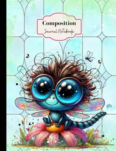 Composition Notebook: Cute Dragonfly