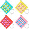 Otuuz 16 Stück Tic Tac Toe Spiel Schlüsselanhänger für Kinder Alter 8-12 Tic Tac Toe Mitbringsel Kunststoff Schlüsselanhänger für Mini Rucksack Geburtstag Jungen Mädchen(Makronenfarbe)