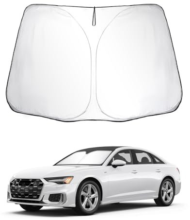 SKTU Parasol para Coche Compatible con Audi A6 C8 A7 2019-2024 Parasoles Coche Delantero Plegable con Protección UV