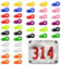 Lot de 40 Porte Dossard Running,Clips pour Dossards de Course,Supports pour Numéro de Dossard,Clips pour Fixer Le Dossard de l'Athlétisme,de Marathon et de Semi-Marathon