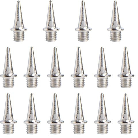 harayaa 16 piezas de clavos para pista, clavos para zapatillas de pista, de metal, ligeros y prácticos, para correr en pista y campo, para carreras de corta