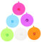 MAGICLULU 6-Piece Colorful Silicone Cup Lids Set 11cm Anti-Dust Drink Covers Diamond Handle Food-Grade Silicone Mug Accessories for Home and Outdoor Use